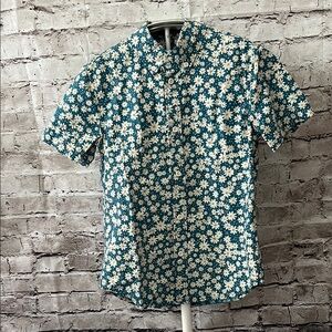 Floral Blue and White boy’s Shirt
